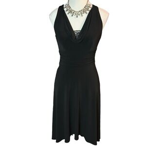 Laundry by Shelli Segal Black High Low Midi Dress